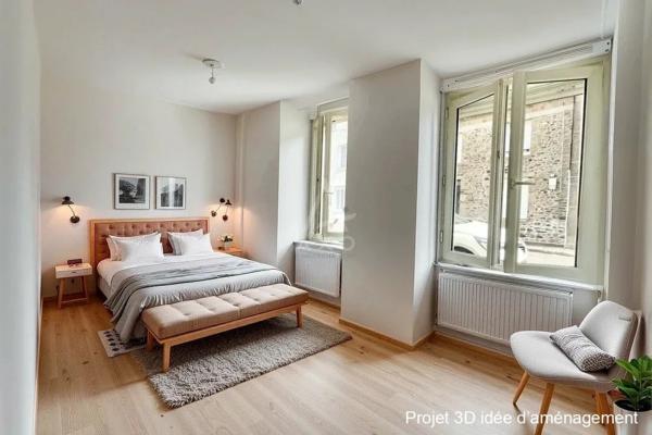 Appartement T3 renové de 48,61 m2 situé au RDC, proche des commerces, transports, lycée Notre Dame du Marais à Fougéres