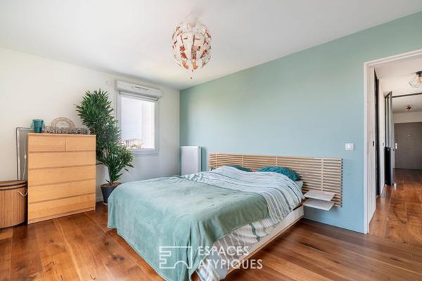 Appartement en dernier étage avec terrasse et vue Seine