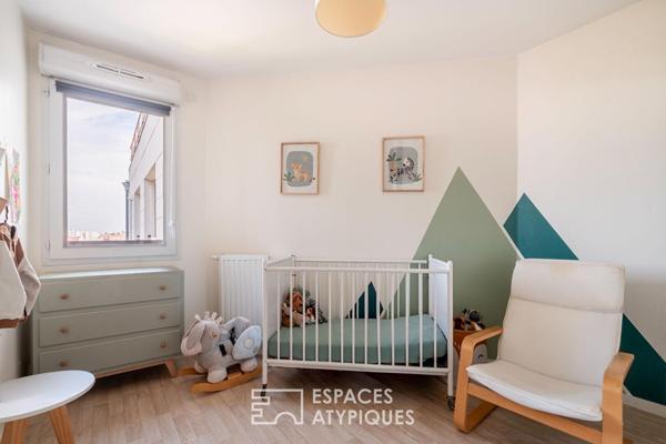 Appartement en dernier étage avec terrasse et vue Seine