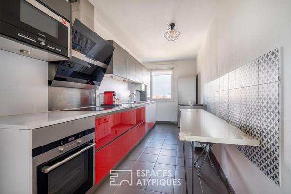 Appartement en dernier étage avec terrasse et vue Seine