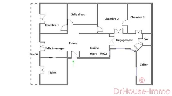 Appartement à vendre 4 pièces de 102 m²