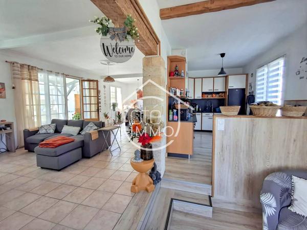 MOULEYDIER : Charmante maison de 7 pièces avec piscine en bord de Dordogne et dépendance