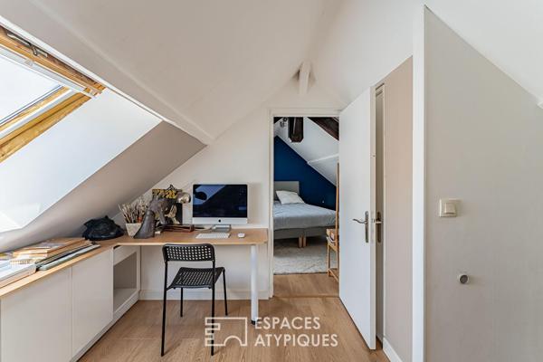 Maison de ville atypique avec jardin clos en pierre
