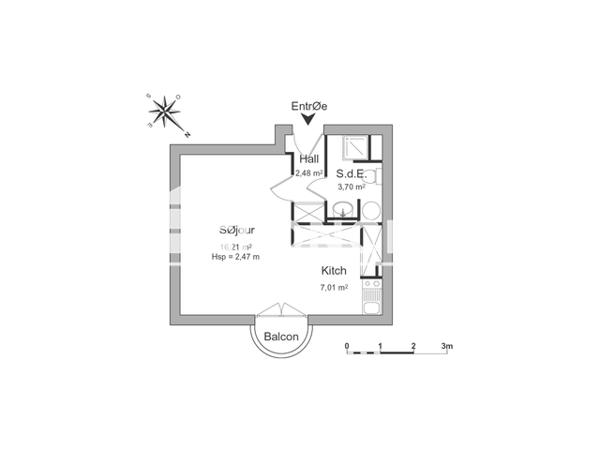 Location Studio 29.4 m² - 31 RUE DE LA GANTERIE Poitiers 86000