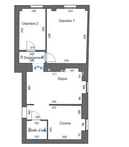 Appartement 3 pièces - 47 m² Exclusivité efficity