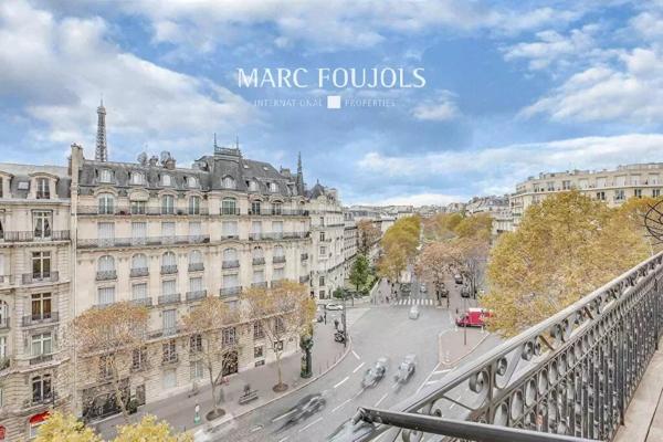 Paris 8/16 Pont de l’Alma : appartement luxe vue dégagée et balcon filant