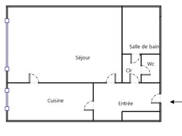 Appartement 1 pièce - 45 m²