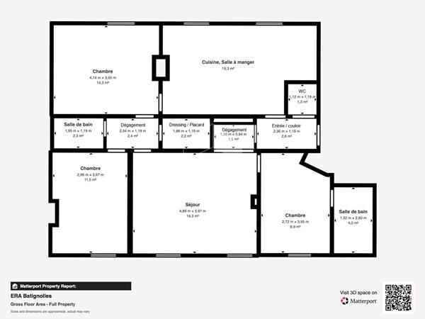 Appartement Saint Ouen 5 pièces 90.5 m2