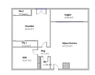 Appartement
         2 pièces
        - 34 m² Exclusivité 98 000 € *