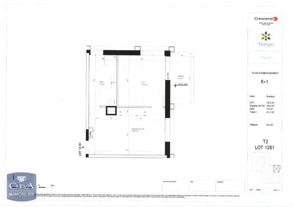 Appartement à louer 2 pièces 41.1m² Tours (37100)