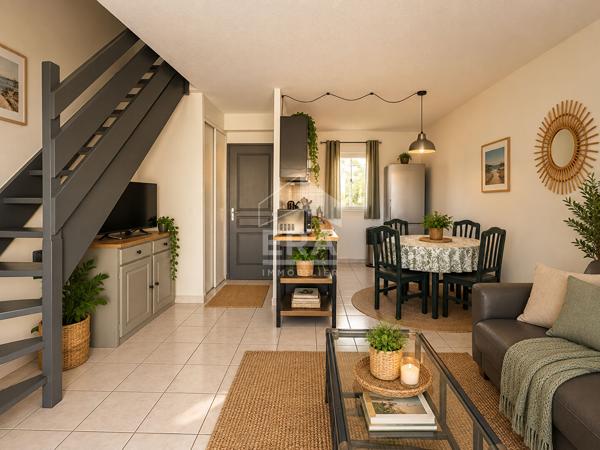 A vendre - Maison  Meublée - 2 Chambres - Terrasse - Piscine - Place de Parking - Accès Plage