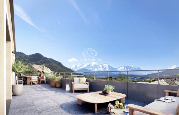 Appartement neuf, 3 pièces, 2 chambre(s), 74 m², terrasse 25 m², jardin 125 m².
