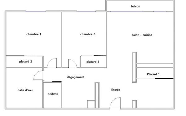 Appartement à vendre    3 pièces • 59,02 m2 Argenteuil