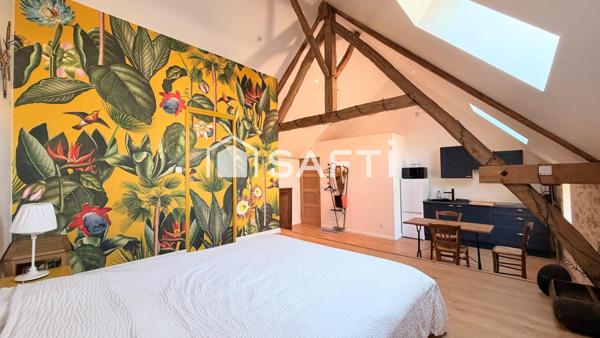 Maison vivable de plain-pied, 4 ch. avec studio attenant