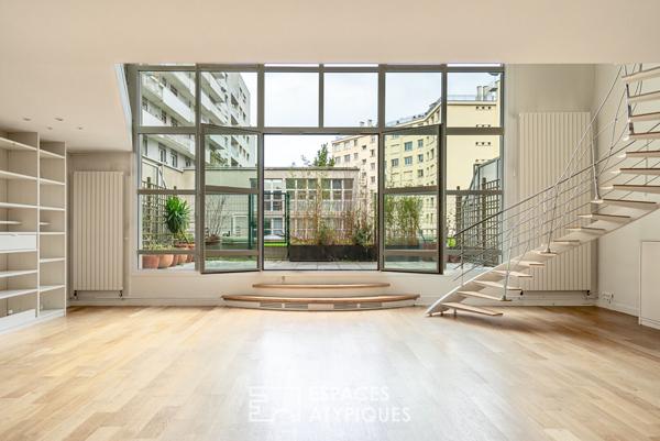 Duplex aux volumes exceptionnels près du parc des Buttes-Chaumont