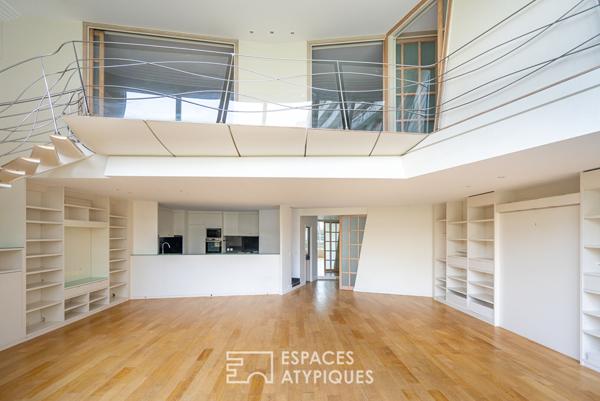 Duplex aux volumes exceptionnels près du parc des Buttes-Chaumont