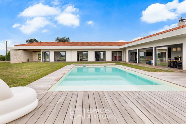 Contemporaine de plain-pied avec dépendance proche de Valence d’Agen