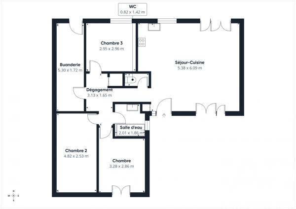 Appartement à vendre 4 pièces 83 m² Saint-Herblain