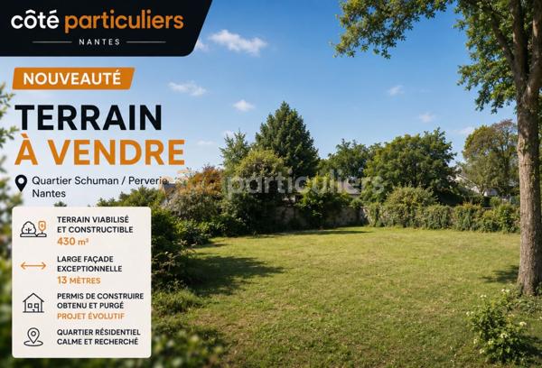 Vente
                Terrain430 m² - NANTES (44300)