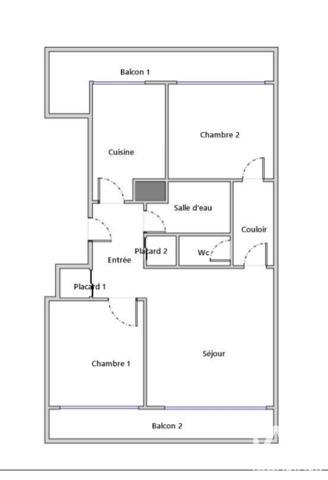 Appartement à vendre 3 pièces 53 m² Montmorency