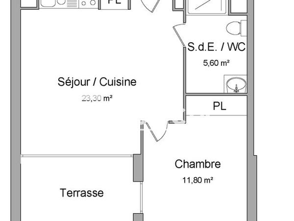 Location Appartement 2 pièces 40.7 m² - 49 BIS AVENUE GEORGES CLEMENCEAU Montpellier 34000