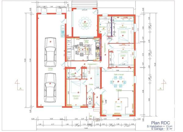 Maison traditionnelle 5 pièces de 145 m² à Port-la-Nouvelle (11210)