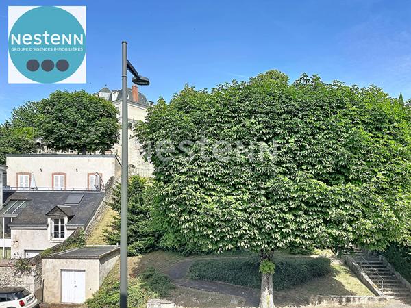 Au coeur de Blois Bel appartement avec terrasse Vue LOIRE, séjour spacieux, 3 chambres, cuisine équipée, garage et place de parking. Proche commerces, université et hôpital.