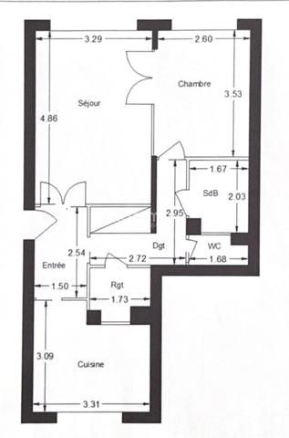 Chilly Mazarin / Appartement 2 pièces / Residence grand jardin