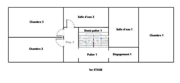 Maison 148m2, 5 chambres, 3 salles d'eau, terrain 383m2