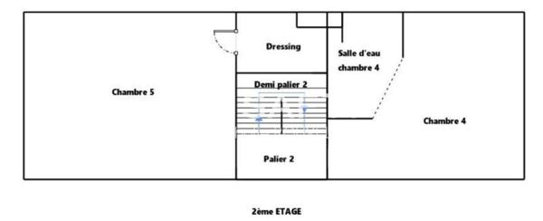Maison 148m2, 5 chambres, 3 salles d'eau, terrain 383m2