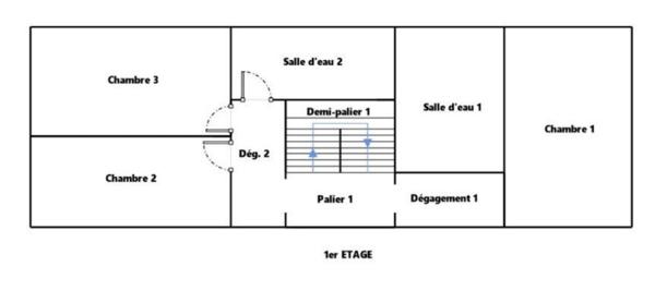 Maison 148m2, 5 chambres, 3 salles d'eau, terrain 383m2