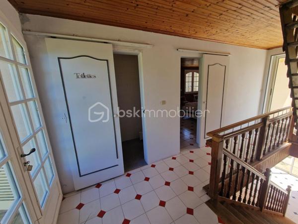 Dans la commune de RANTON  (86) à 40 mn de SAUMUR et à 1h de POITIERS et du FUTUROSCOPE, je vous propose cette  belle maison FAMILIALE  de 6 chambres,  de 290 m2 sur une parcelle de 3500 m2 env.

Maison comprenant au rez-de-chaussée : 
Belle cuisine aménagée et équipée, buanderie (ou arrière cuisine) avec ancien four à pain, VASTE SEJOUR  avec cheminée insert.
Grande  VERANDA avec store, TERRASSE 
2 chambres (une avec cheminée insert, l'autre cheminée ouverte) Une  salle d'eau avec DOUCHE ITALIENNE

1er étage : 
Palier avec WC desservant 3 CHAMBRES SUITES , une avec salle d'eau, une deuxième avec salle de bains/wc  et la troisième avec salle d'eau/wc.
Grande TERRASSE

2ème étage : grande chambre (dortoir) avec salle de bains et WC

Espace DETENTE :  Une dépendance COUVERTE avec une PISCINE CHAUFFÉE, un JACUZZI. une Grande cave, un GARAGE 
La propriété  est décorée avec beaucoup de goût.

LES + :  Fenêtres en DOUBLE VITRAGE,  cheminée avec insert , toiture en ardoise en très bon état. Possibilité vente avec mobilier.

Idéal grande famille, ou pour un GITE, ou MAISON D'HOTE pour un revenu complémentaire ou Investisseurs

Contact pour visite : Estelle André au 06 62 79 05 07 ou mail  e.andre@bskimmobilier.com
                                   Isabelle Bassac au 06 33 64 15 64 ou mail  i.bassac@bskimmobilier.com
