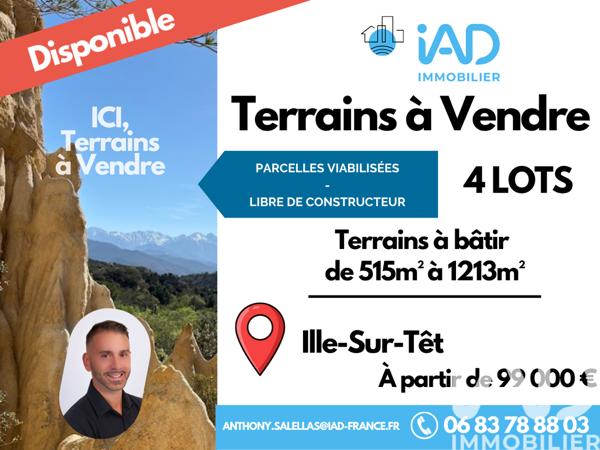 Terrain à vendre 670 m² Ille-sur-Têt