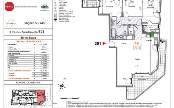 Appartement à vendre    4 pièces • 100,87 m2 Cagnes-sur-Mer