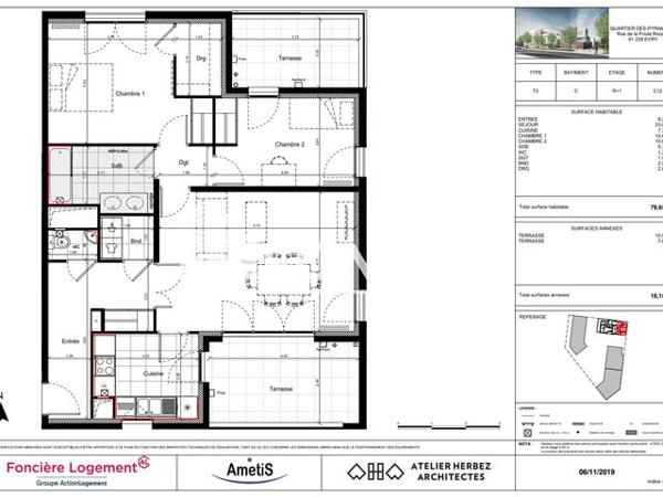 Location Appartement 3 pièces 79.65 m² - 201 RUE DE LA POULE ROUSSE Evry 91000