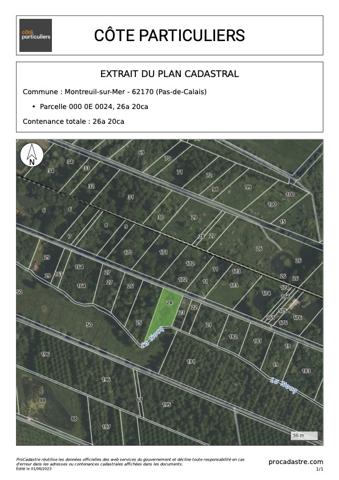 Vente TerrainMONTREUIL (62170)