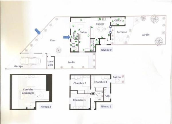 Montreuil-A vendre maison 5p-Parfait état-3/4 chambres-122m2 au sol-Terrasse,jardin,cour,balcon-Garage-11mn métro L9