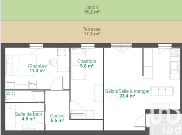 Appartement à vendre 