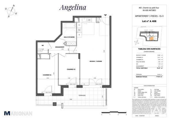 Appartement (neuf) à vendre 3 pièces 63 m² Antibes