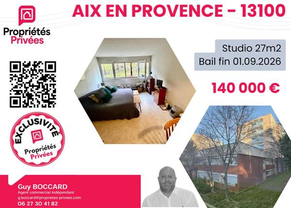 Appartement Aix En Provence 1 pièce(s) 26.40 m2