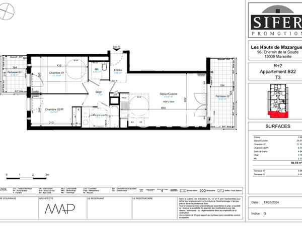 Location Appartement 3 pièces 60.55 m² - LES HAUTS DE MAZARGUES Marseille 13009