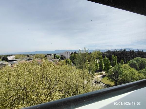 Appartement à vendre 2 ou 3 chambres, 82,92m², 7ème étage, balcon, box, garage, vue sur parc et Vercors, orienté plain Sud VALENCE (26)