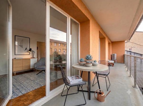 Appartement T4 75m² avec balcons