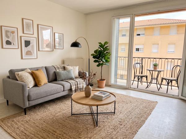 Appartement T4 75m² avec balcons