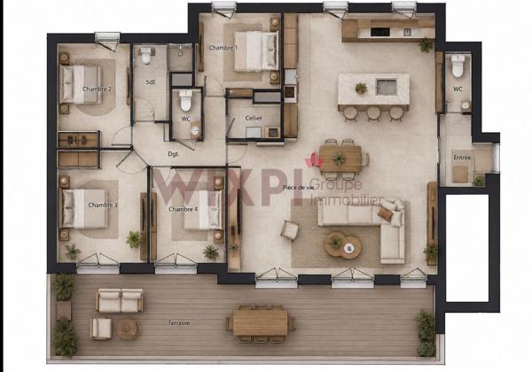 MAGNIFIQUE ROOFTOP T5 153 m² TERRASSE 72m² , Aime la plagne