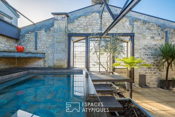 Loft avec piscine et garage aux Chartrons