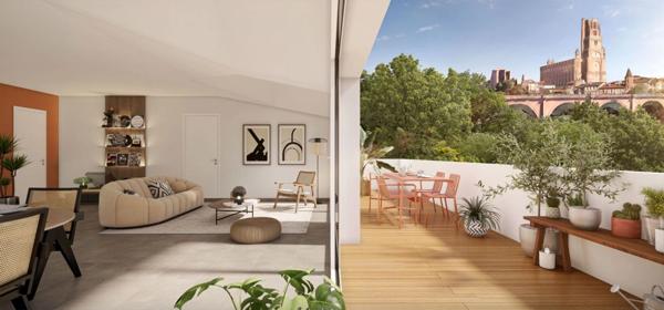 Magnifique appartement à vendre T2 résidence neuve à ALBI (81)