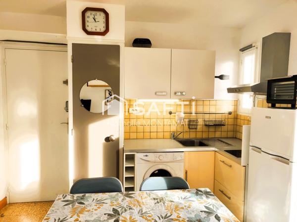 Charmant T2 de 24m²,meublé,avec balcon,vue dégagée