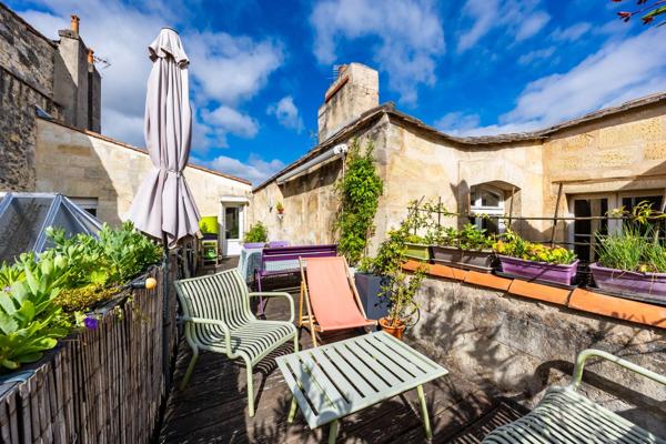 Appartement Hyper centre Bordeaux, 2 chambres, terrasse