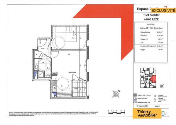 Appartement 2 pièces - 44400 Rezé -  Rezé